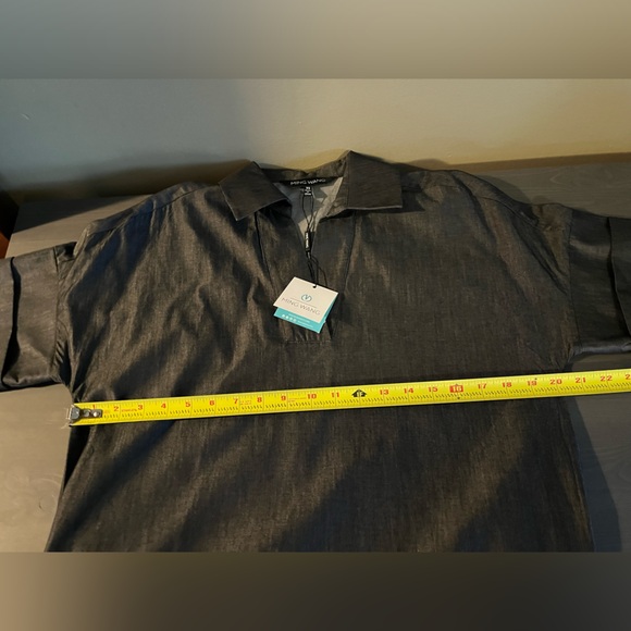 Ming Wang Side Pocket A Line Chambray Shirt Dress NWT - Picture 8 of 9